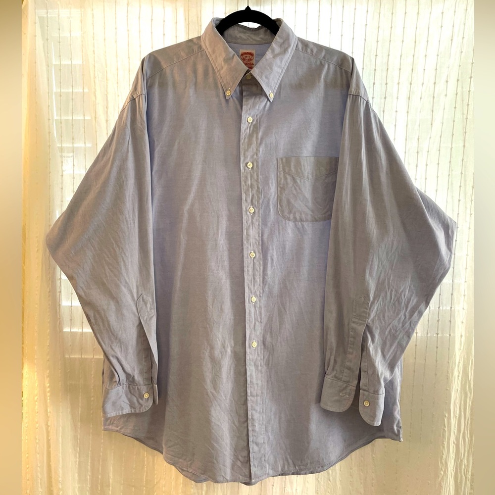Vintage Brooks Brothers Button Up Shirt 18.5 Neck